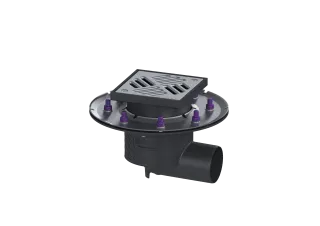 KESSEL-Objektablauf Practicus Pressflansch DN 70 seitlicher Stutzen KESSEL Entwässerungstechnik - KESSEL-Objektablauf Practicus Pressflansch DN 70 seitlicher Stutzen