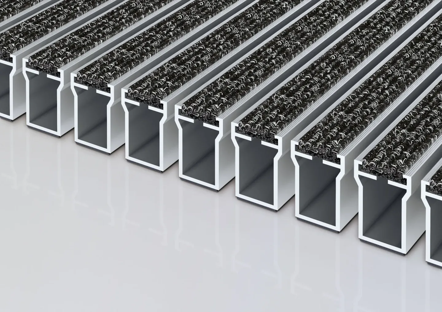 Eingangsmatten Speziallösungen: Taktile Leitsysteme, Design- und  Gummiwabenmatte Eingangsmatten Speziallösungen: Taktile Leitsysteme, Design- und  Gummiwabenmatte