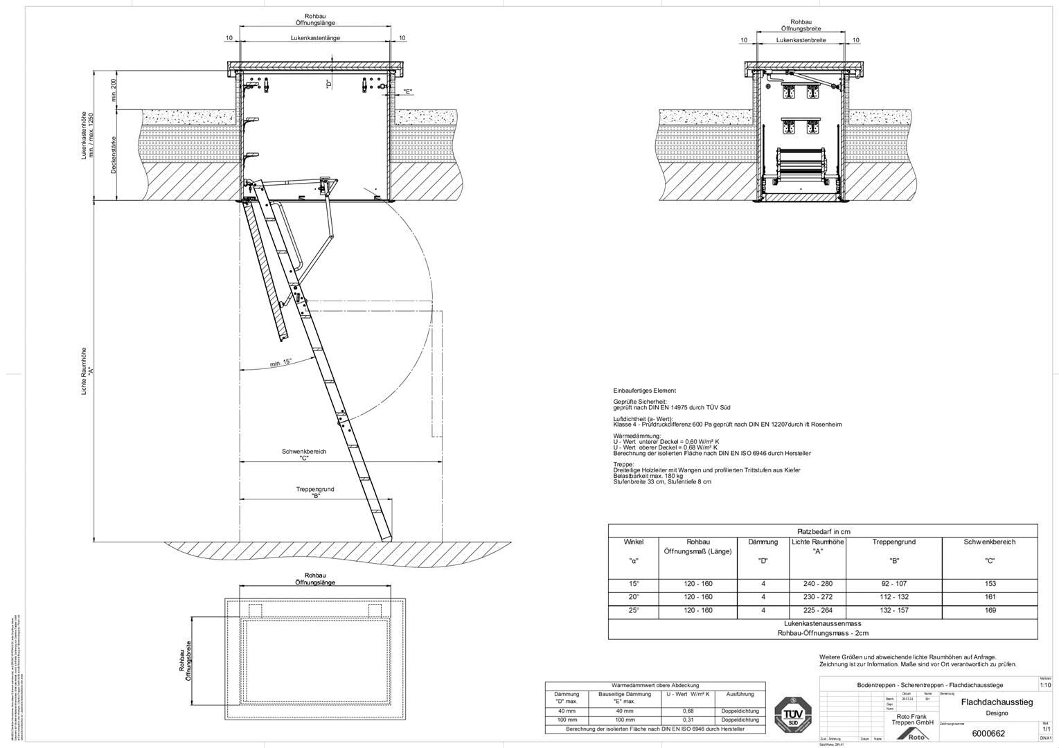Roto Frank Treppen - Flachdachausstieg_Designo