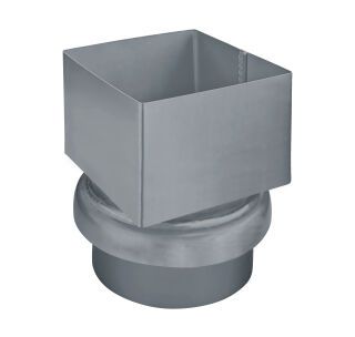 GRÖMO ALUSTAR Übergangsstück Kastenrohr auf Standrohr rund