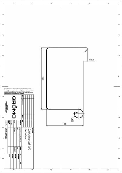 GRÖMO ALUSTAR Dachrinne kastenförmig - SX - Anthrazit 400 / 3 m, #Art.Nr. 83321