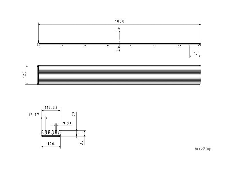 WOLFA Flachrinnen / Kammrinnen Aquastop