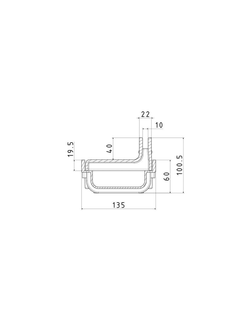 WOLFA - Friedrich Wolfarth - GFK-Rrinnen mit Schlitzaufsatz Typ 100/6VS