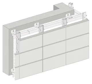 Keramikelemente für die vorgehängte hinterlüftete Keramikfassade Keramikelemente für die vorgehängte hinterlüftete Keramikfassade