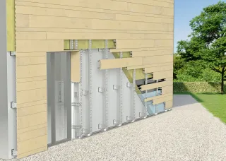 Das megawood® VHF - Fassadensystem |  NATUR-FASER-FASSADE aus GCC Das megawood® VHF - Fassadensystem |  NATUR-FASER-FASSADE aus GCC