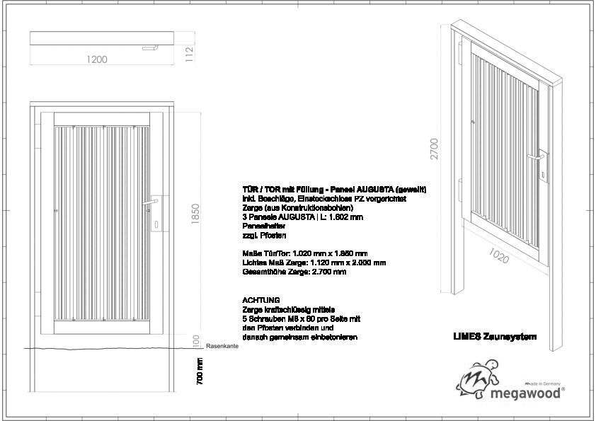 megawood® LIMES Zaunsystem