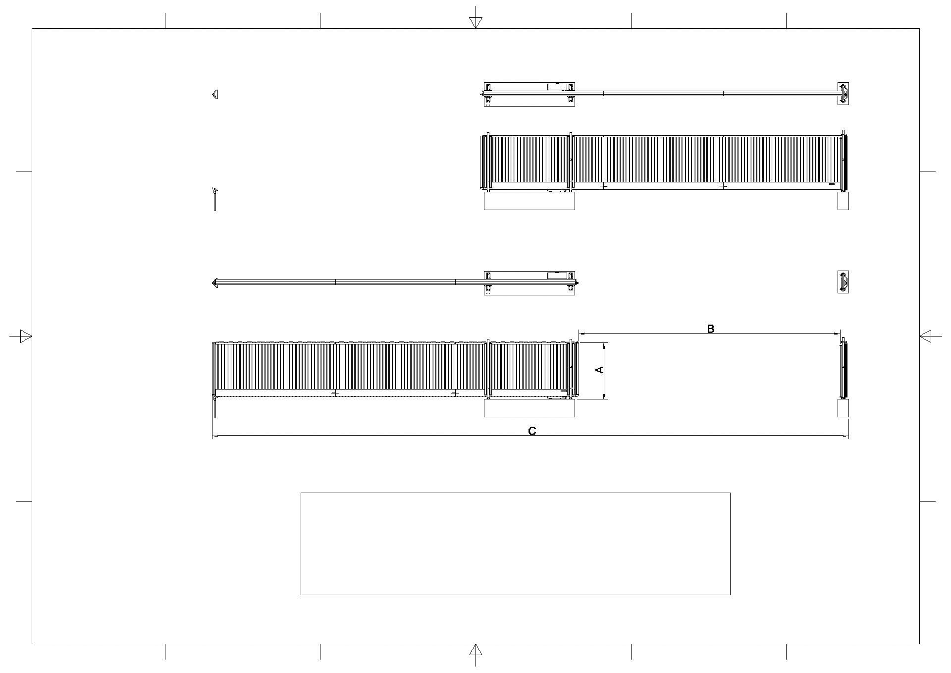 Heras - Schiebetor uGate -Technische Zeichnung