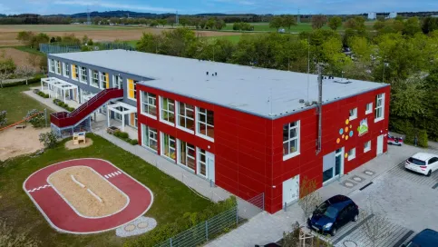 Aufstockung Modulbau - Erweiterung des Kinderhauses Römerauterrasse