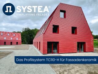 Fassadenkeramik elegant und sicher an der Fassade anbringen mit SYSTEA TC110-H
