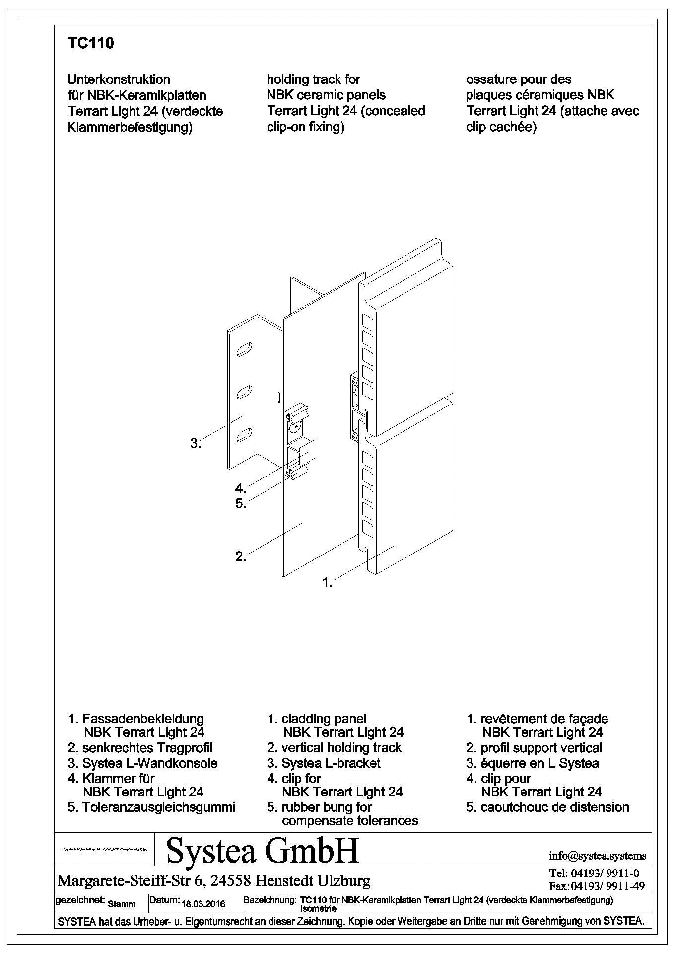SYSTEA - 11_01_TC110 für NBK-Keramikplatten Light 24