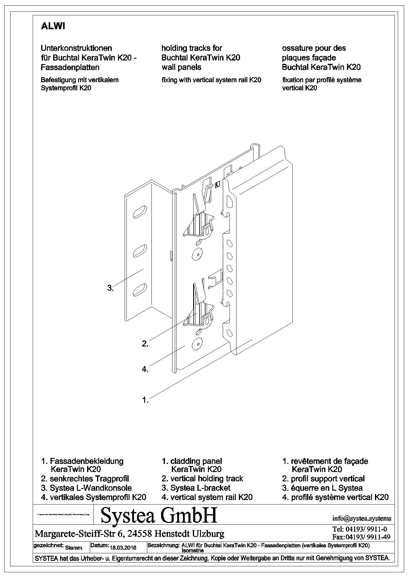 15_02_ALWI für Buchtal KeraTwin K20-Fassadenplatten (Schienensystem)