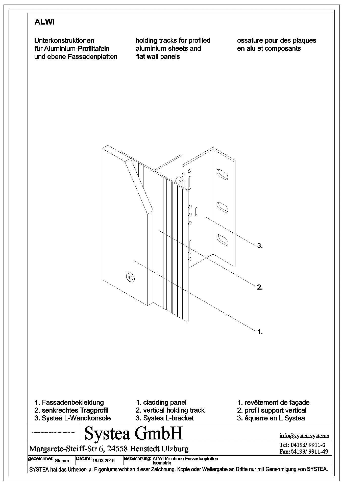 SYSTEA - 01_ALWI für ebene Fassadenplatten
