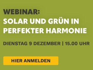 Webinar: Solar und Grün in perfekter Harmonie