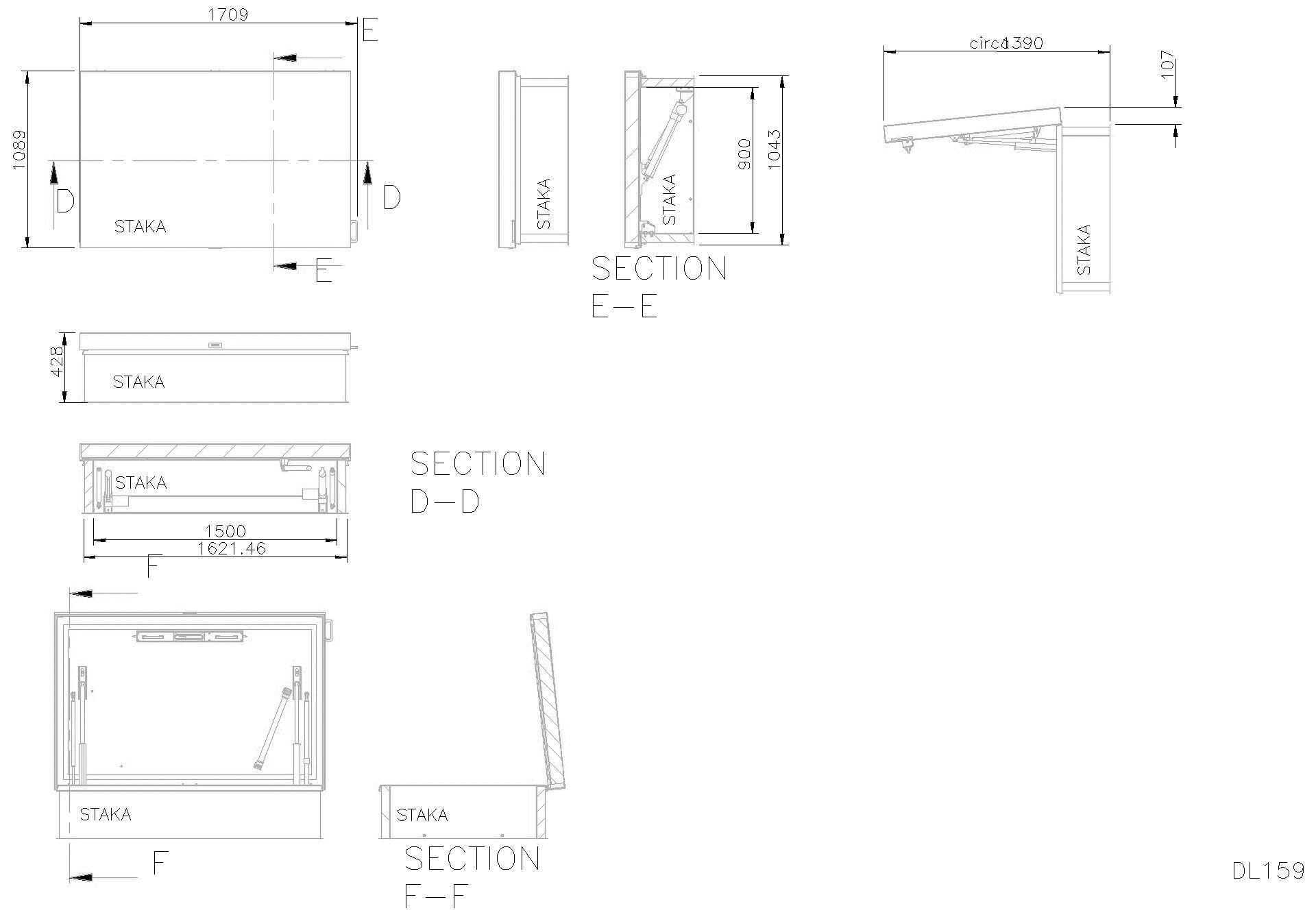 Flachdachausstieg DL159 elektrisch