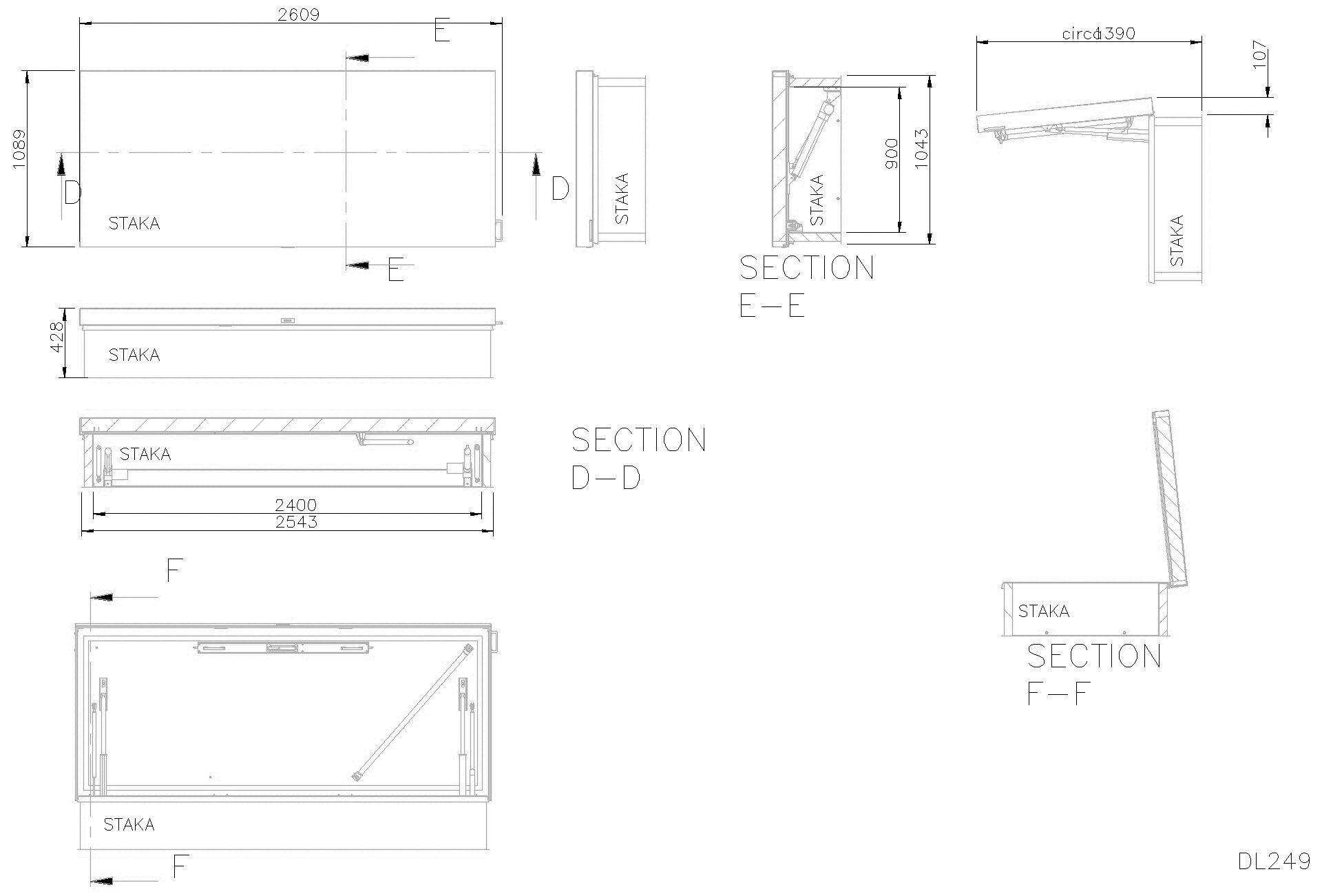 Staka - Flachdachausstieg DL249 elektrisch