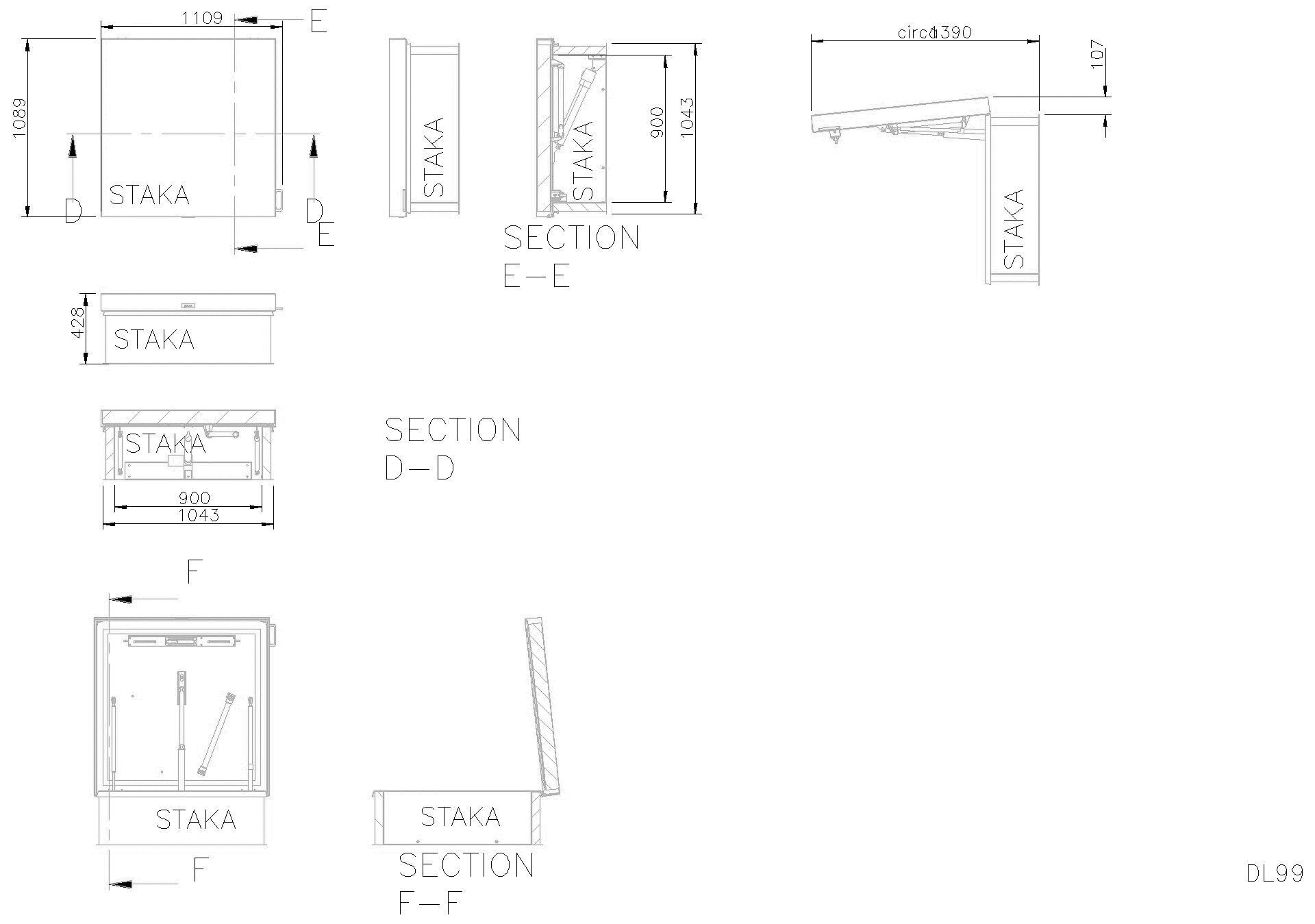 Staka - Flachdachausstieg DL99 elektrisch