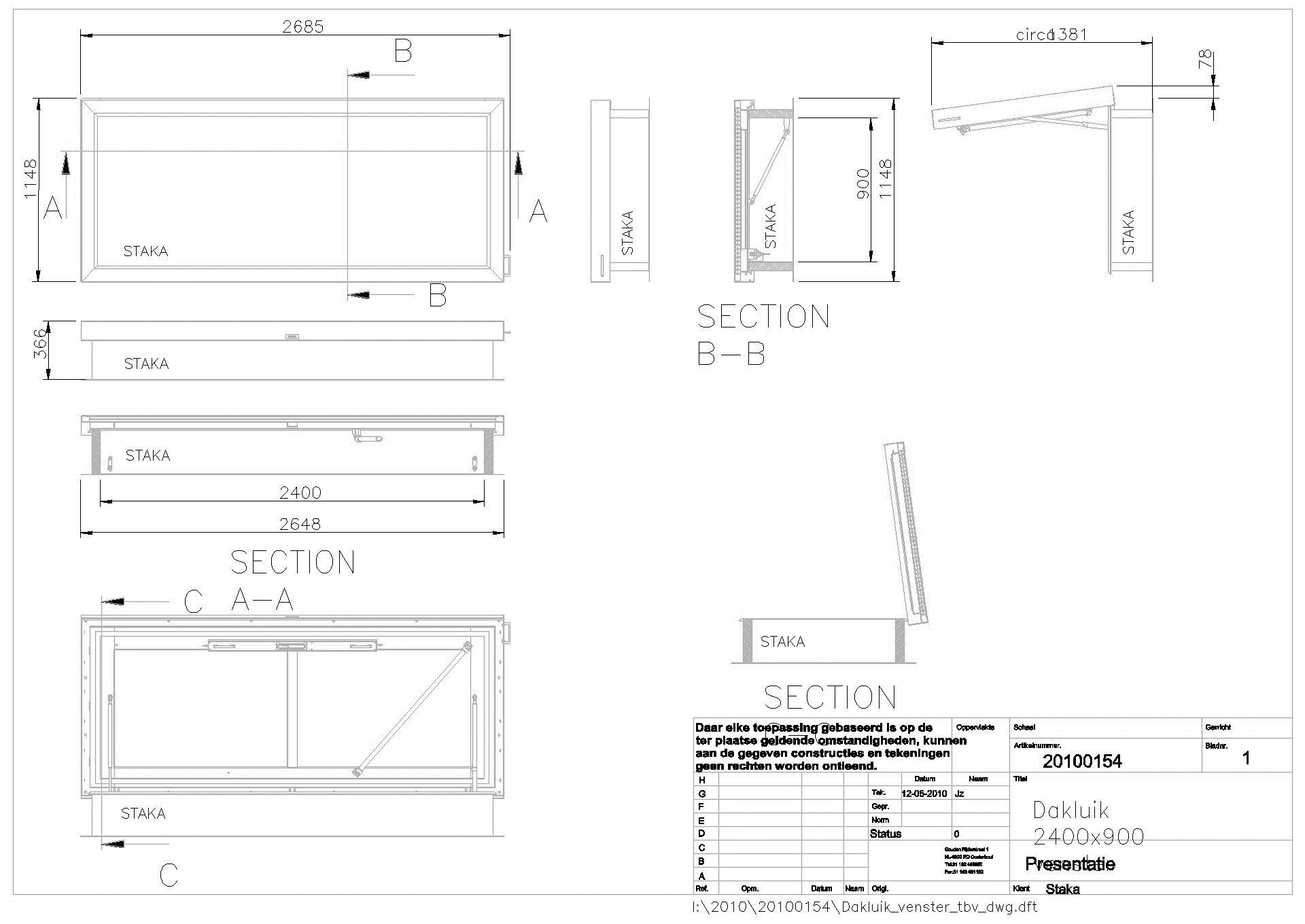 Flachdachausstieg DL249 mit Fenster