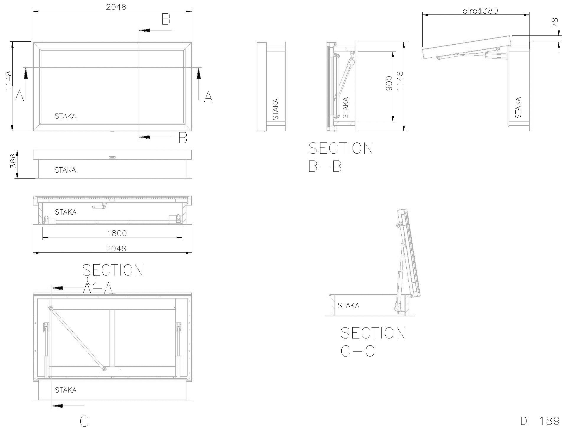 Flachdachausstieg DL189 mit Fenster elektrisch