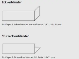 StoCleyer B Für Dämmsysteme optimierte Flachverblender StoCleyer B Für Dämmsysteme optimierte Flachverblender