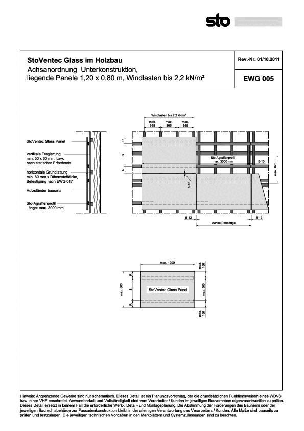 StoVentec Glass, Holzrahmenbau