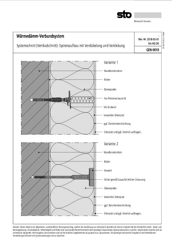 StoTherm Systeme - Standarddetails