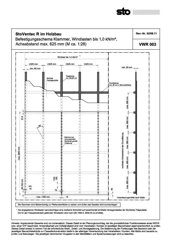StoVentec R, Holzrahmenbau