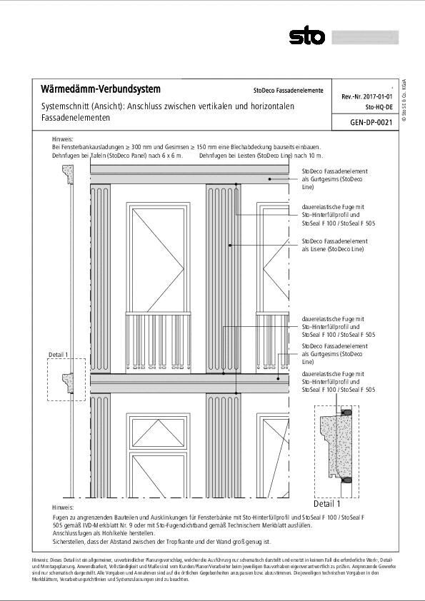 Sto - StoTherm Systeme - StoDeco Fassadenelemente