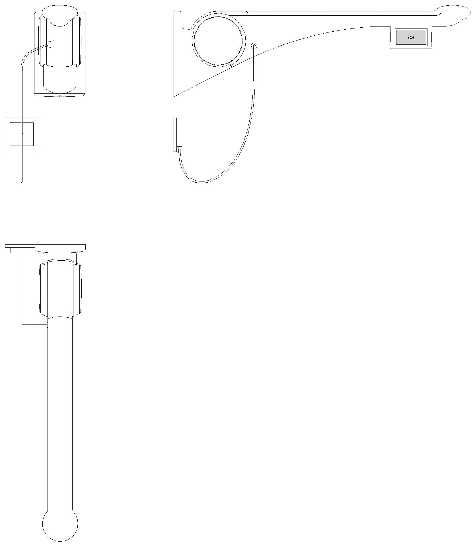 HEWI Stützklappgriff Premium,700 mm, li Funktaste(E-Ausf.) anthr hgl-wem