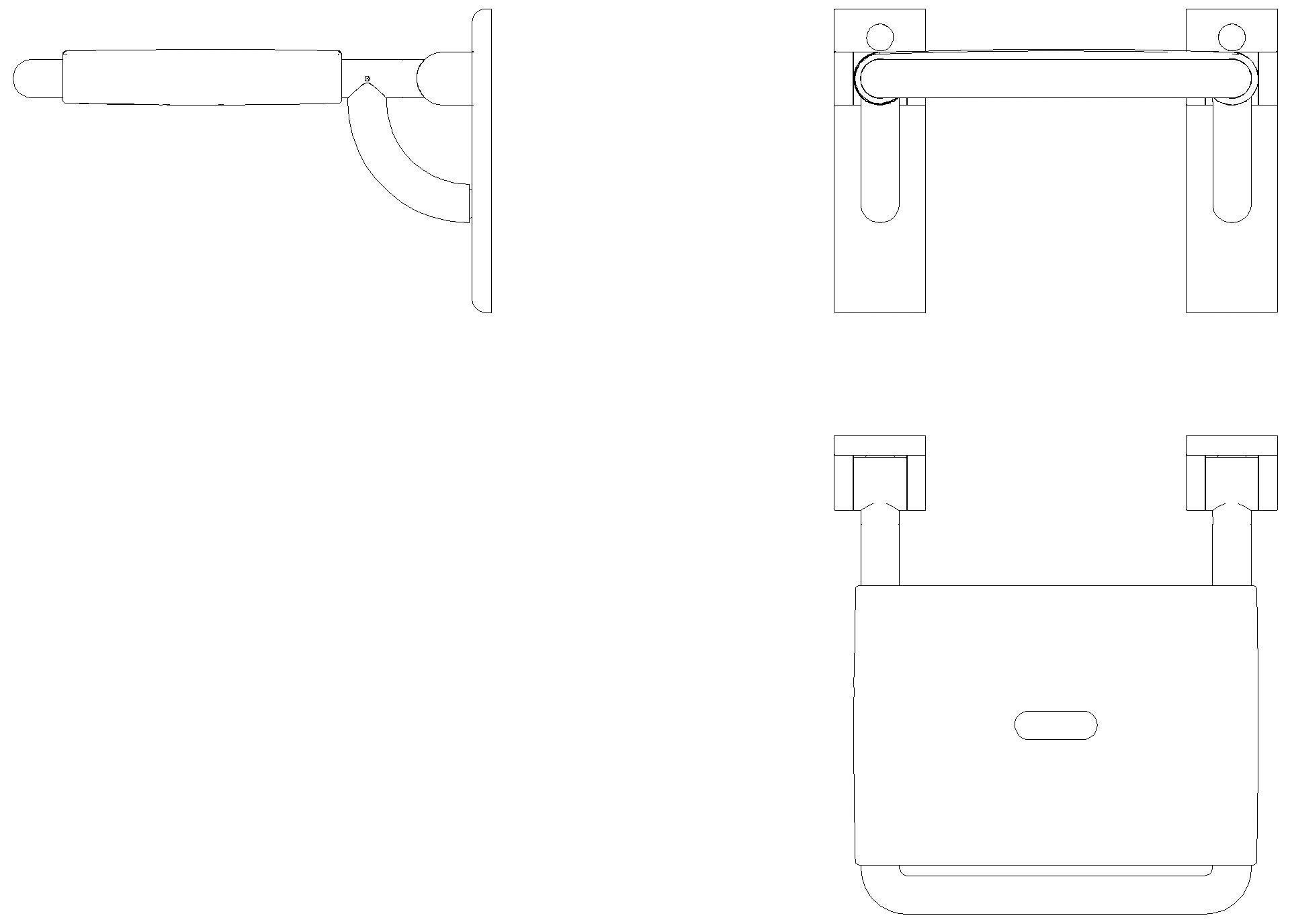 HEWI Klappsitz m. Gabelgelenk B=378mm,T=408mm reinweiß