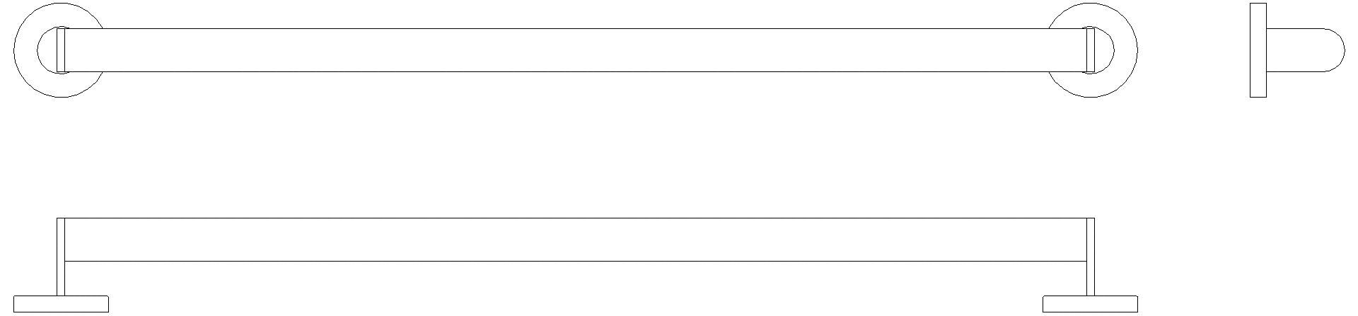 HEWI Haltegriff, d:32, L=762mm, plvb dgrau tma