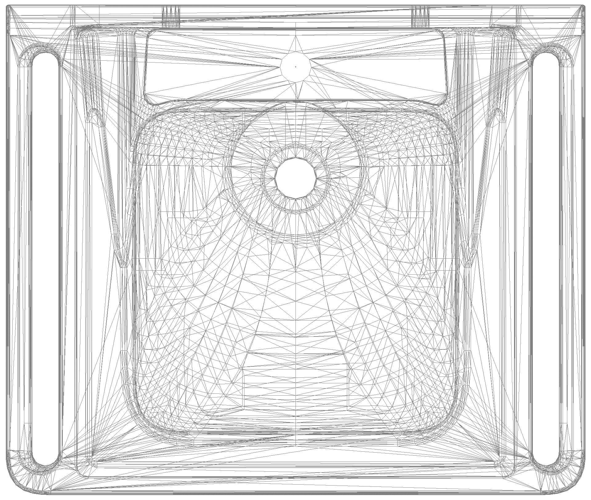 HEWI Waschtisch, Schwallkante, eckige Mulde, 650x550mm, 1 HL