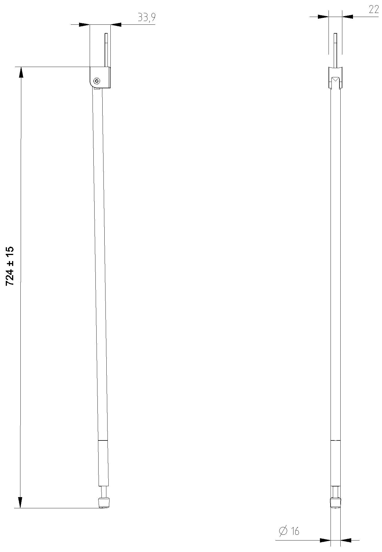 HEWI Bodenstütze, Montagehöhe 760 mm, XA SK-Griff LifeSystem weiß hochglanz
