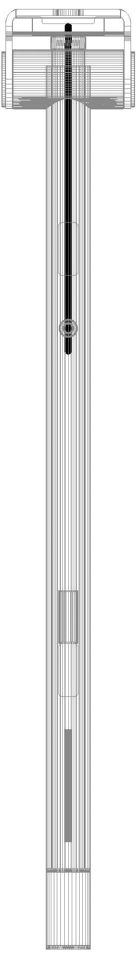 HEWI SK-Griff Duo (A),li,PRH,700,WC- Spül(E-Ausf.),PVD schwarzchr glzd