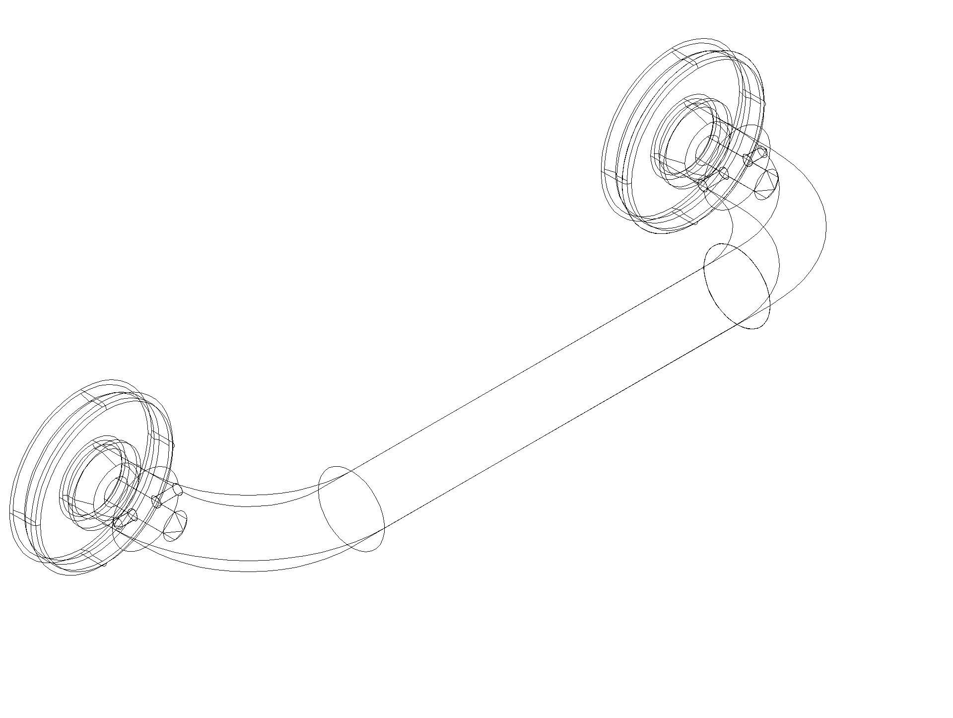 HEWI Wannengriff Ser 477, AM:250mm, antimikrobielle Ausrüstung signalweiß