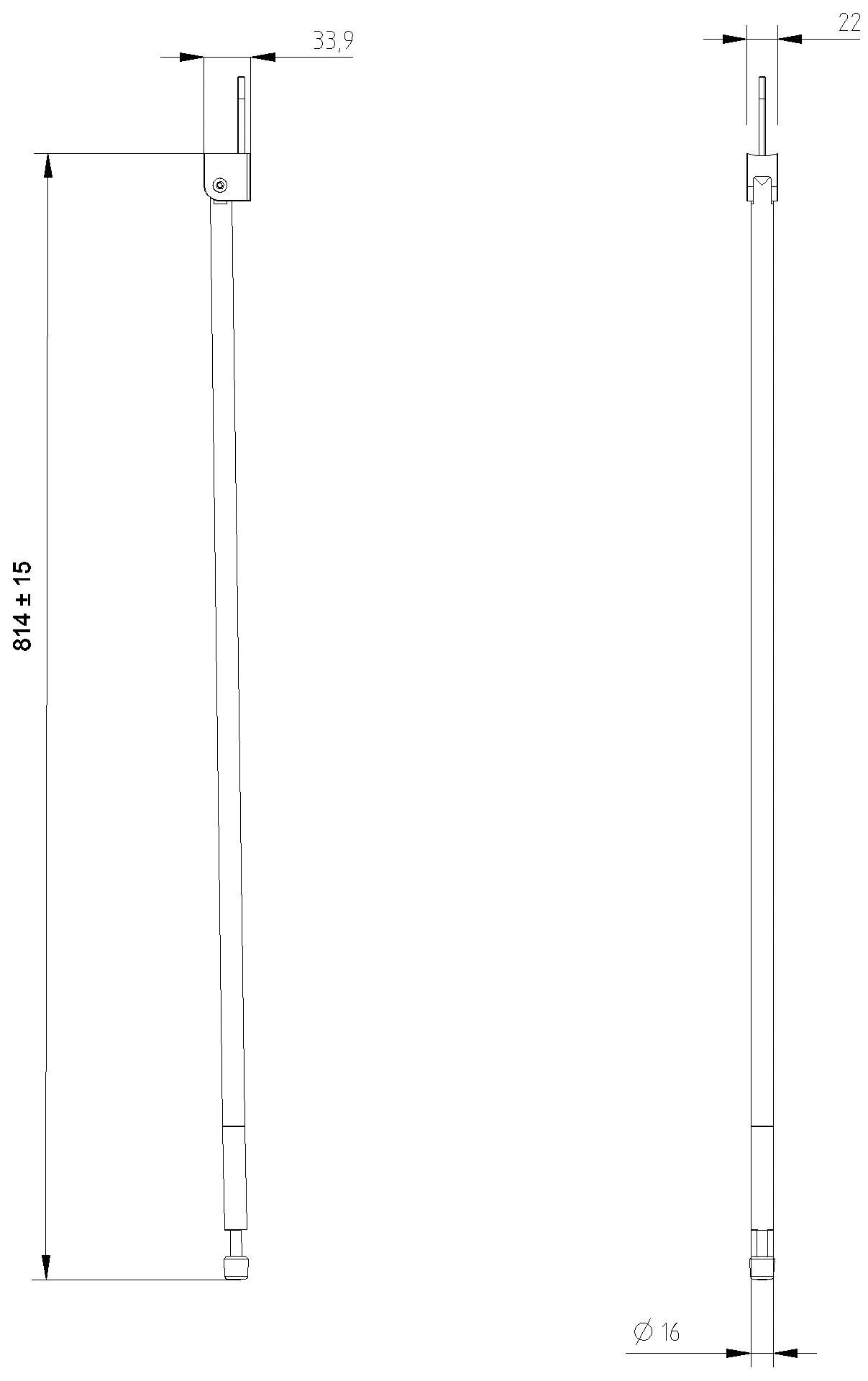 HEWI Bodenstütze, Montagehöhe 850 mm, XA SK-Griff LifeSystem weiß hochglanz