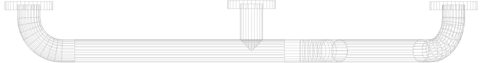 HEWI Winkelgriff Ser 805, Edelstahl, d:33mm, 135Grad Winkel, li