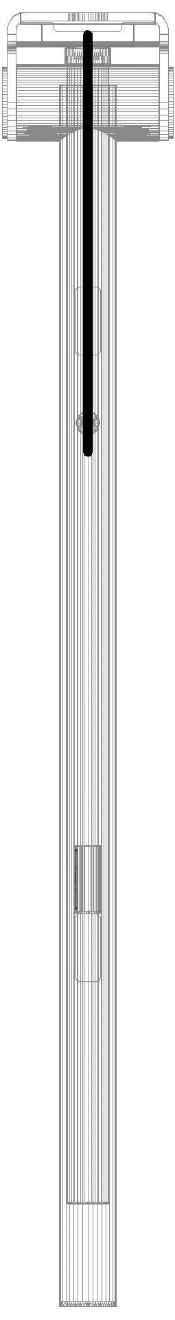 HEWI SK-Griff Duo (A), li, 750, WC-Spül/ FKT(E-Ausf.),plvb schw tma