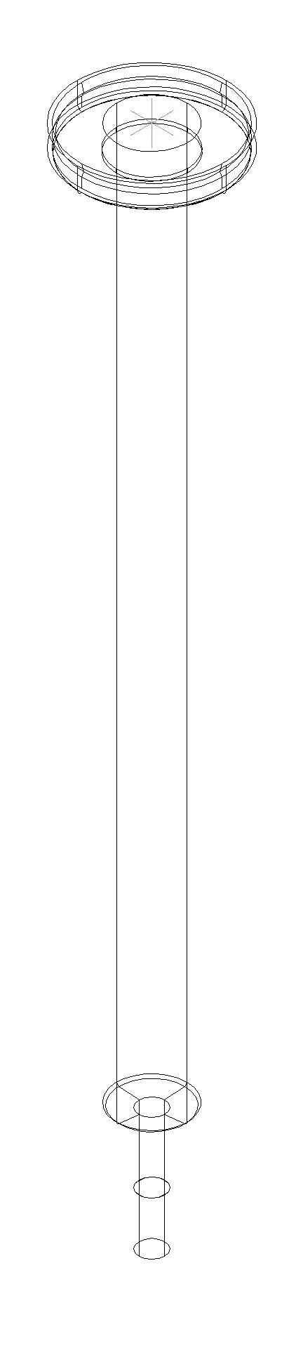 HEWI Deckenabhängung Ser 801, d:33, AM:400mm lichtgrau