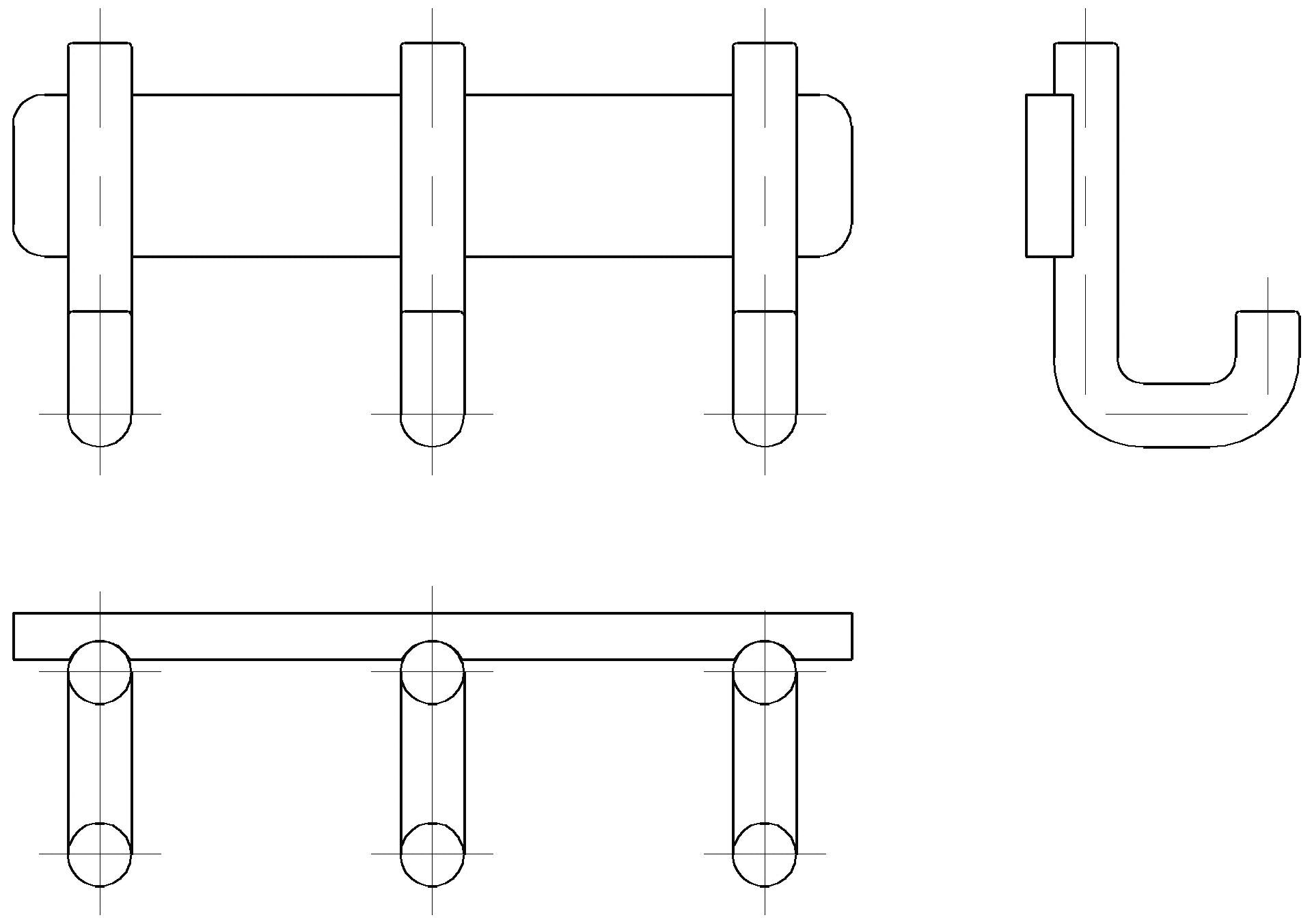 HEWI Hakenleiste Ser 480, Edelstahl matt-schliff, 3 Haken