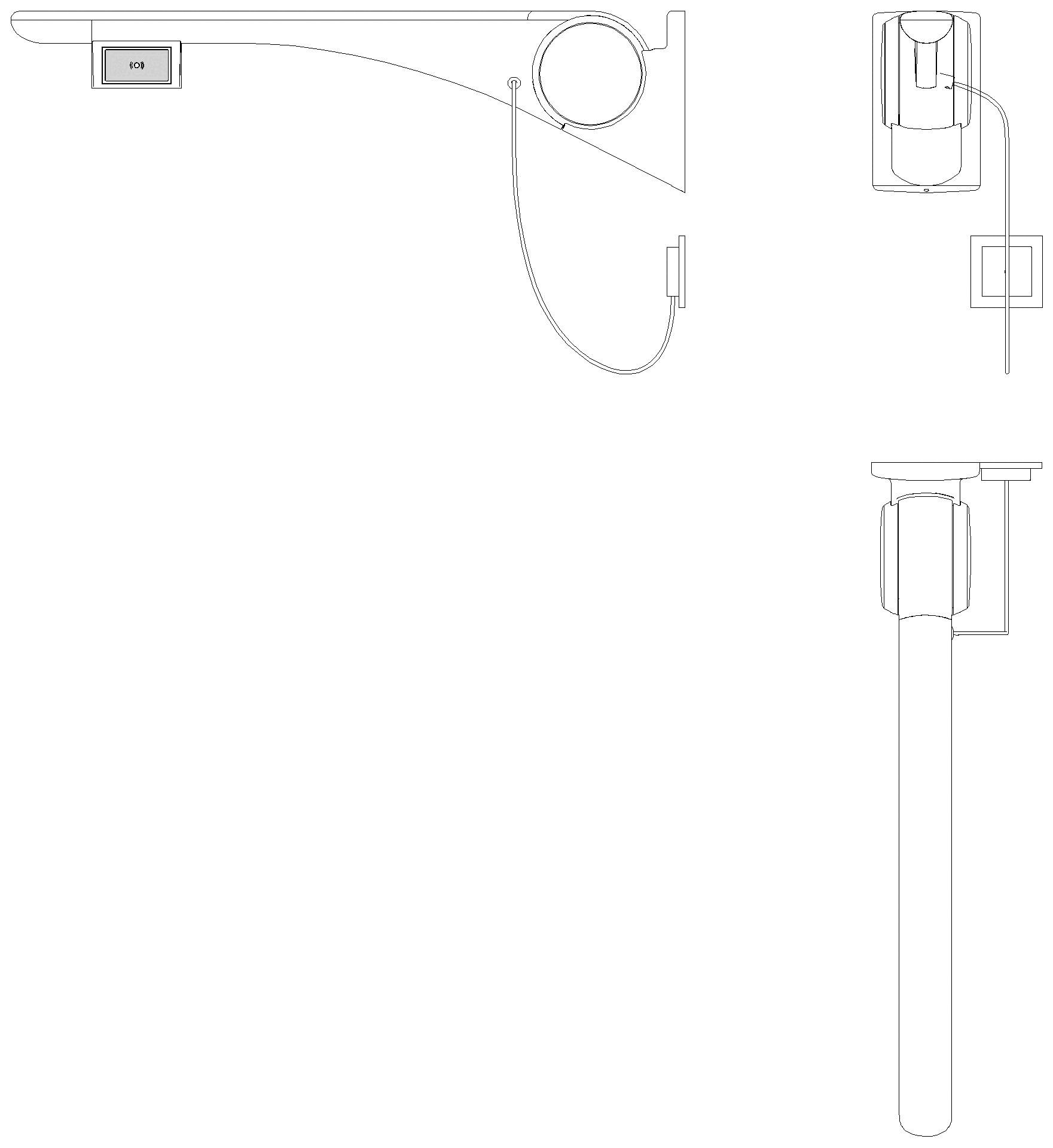 HEWI Stützklappgriff Basic,750 mm,rechts Funktaste(E-Ausf.) anthr hgl-atm