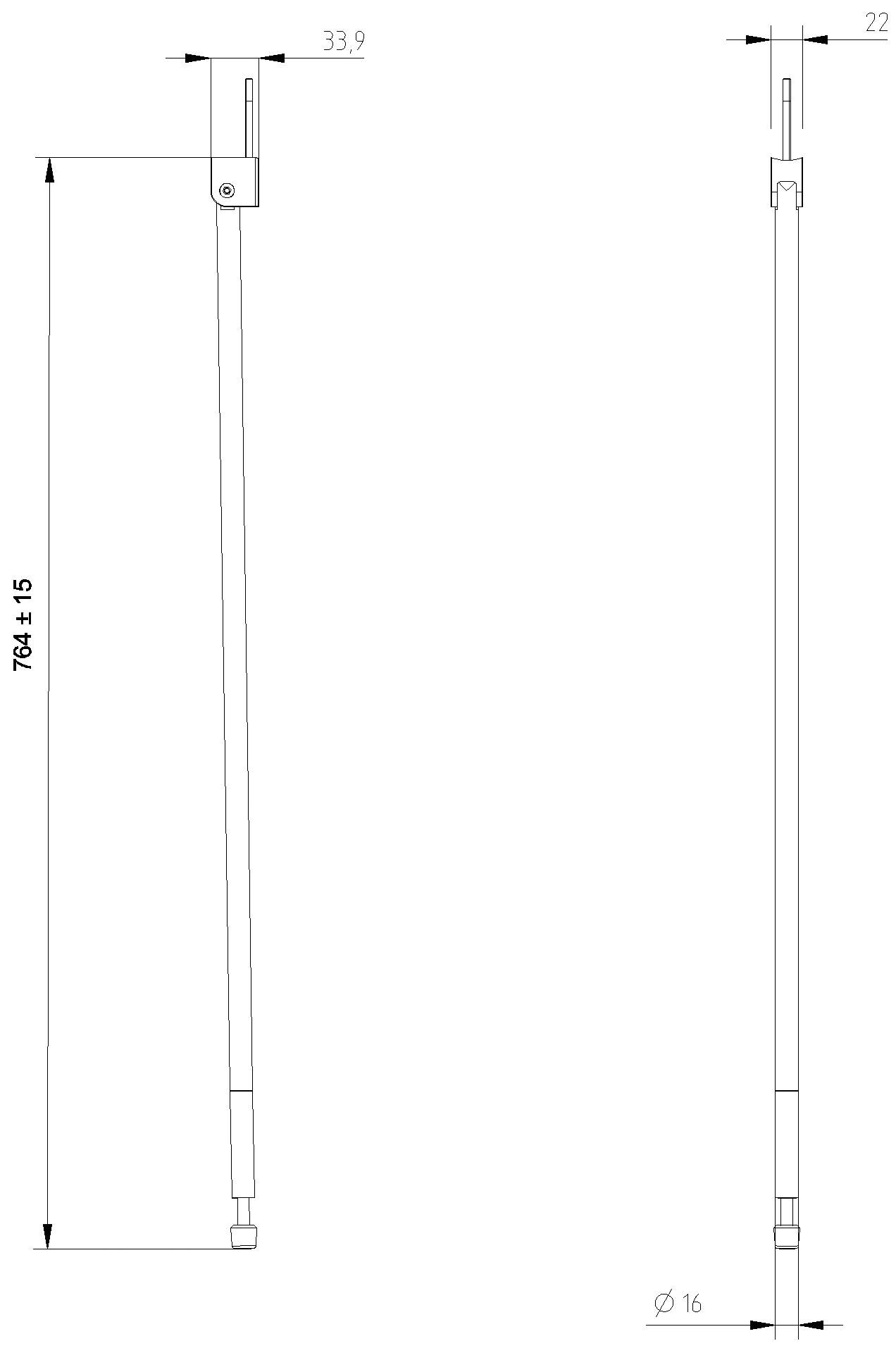 HEWI Bodenstütze,f.Höhe 850, m.Aufrüsts. WC-Spül(Funk) LS,XA anthrazgr hgl