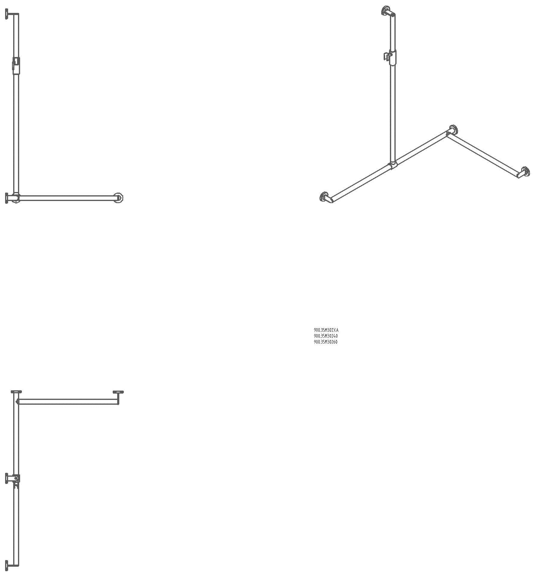 HEWI DUHA,d:32,re,A1:1250,W1:1185,W2: 765,PVD,Br.H.mag. messing glzd