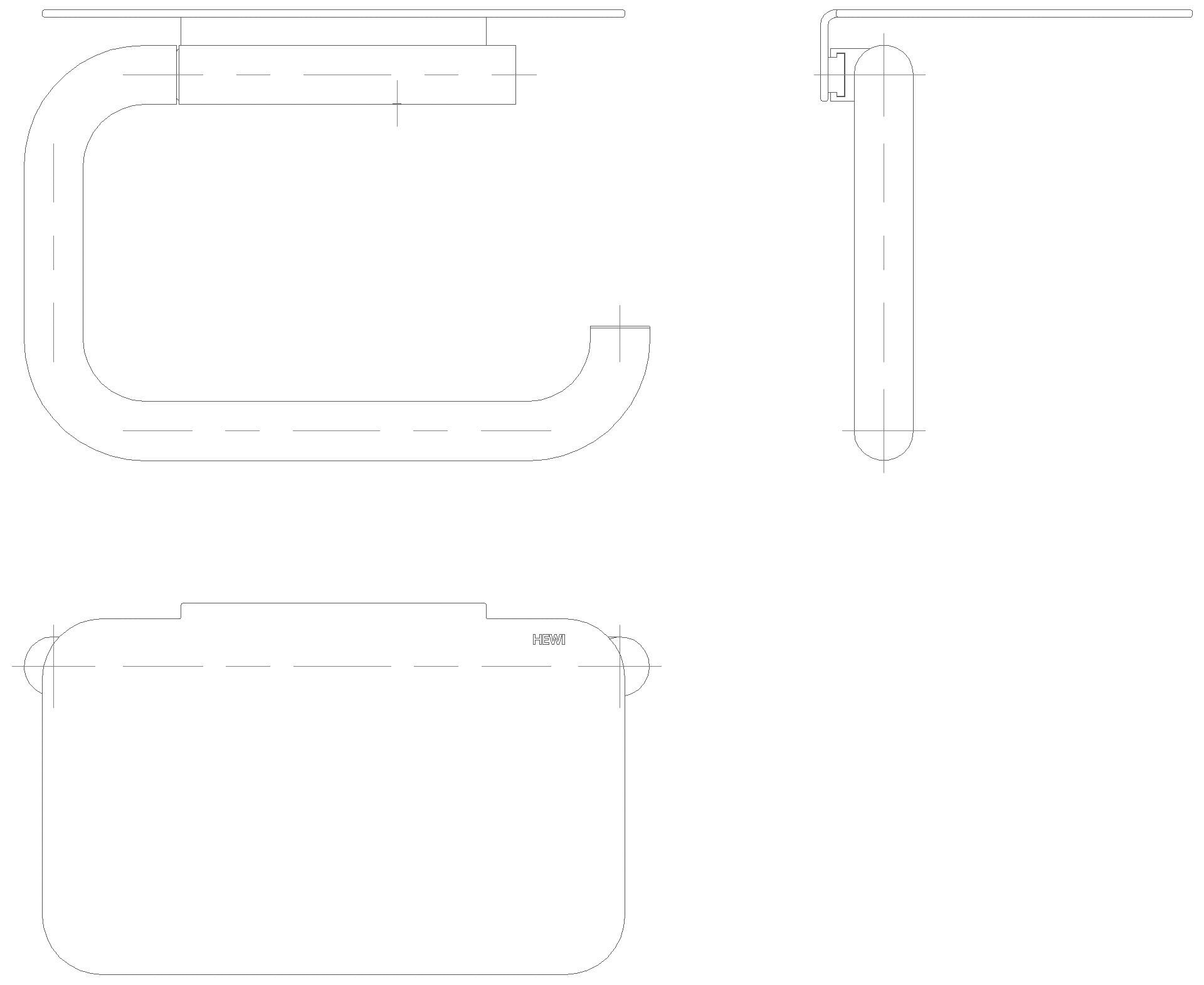 HEWI WC-Papierhalter m. Ablage Ser 480, Edelstahl matt-schliff