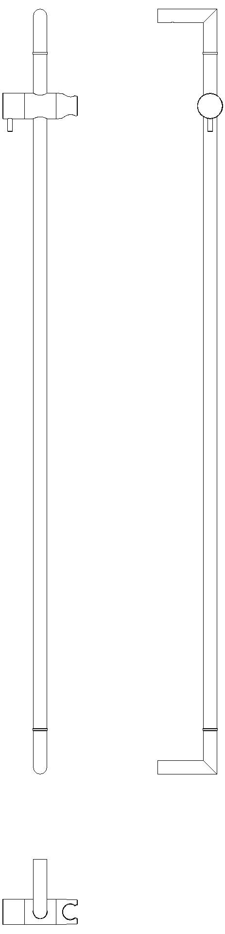 HEWI Brausestange Sys 162, 1.000mm, chrom