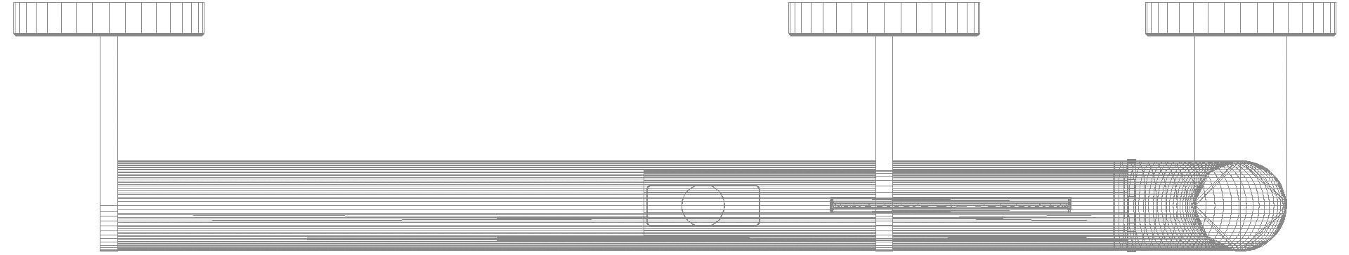 HEWI Winkelgriff, d:32/32, PRH, A1:900, W1:400, li, PVD schwarzchr glzd