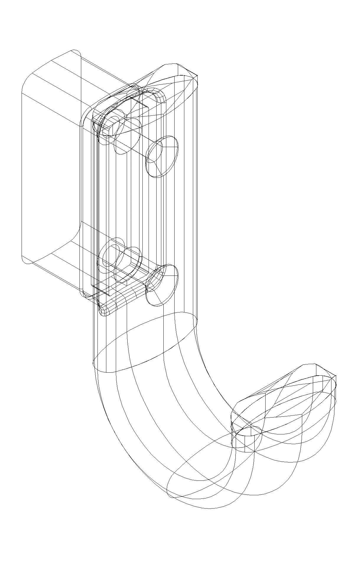 HEWI Garderobenhaken Ser 477, H:75mm, mit Distanzstück umbra
