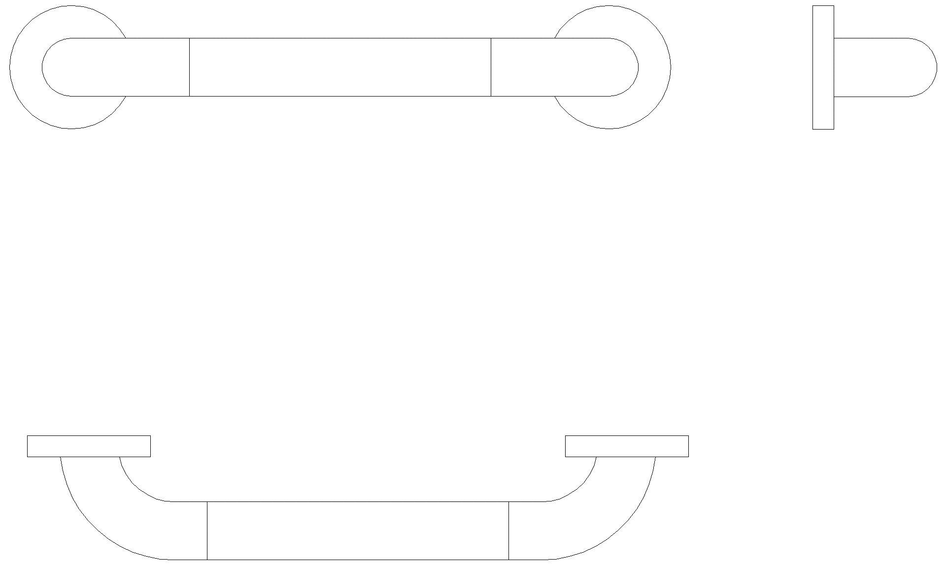 HEWI Haltegriff (USA) Serie 801 Achsmaß 12 inch anthrazgr