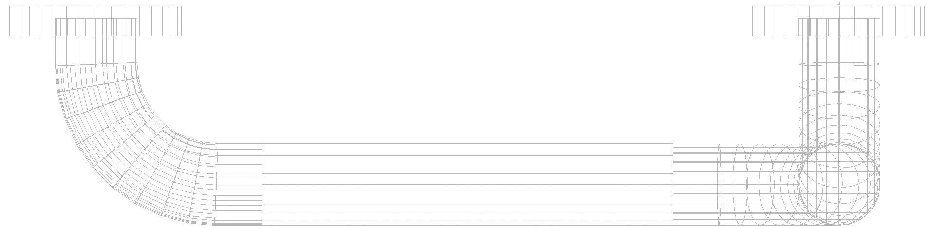 HEWI Winkelgriff Ser 805, Edelstahl, d:33mm, AM:600mm W:300mm li