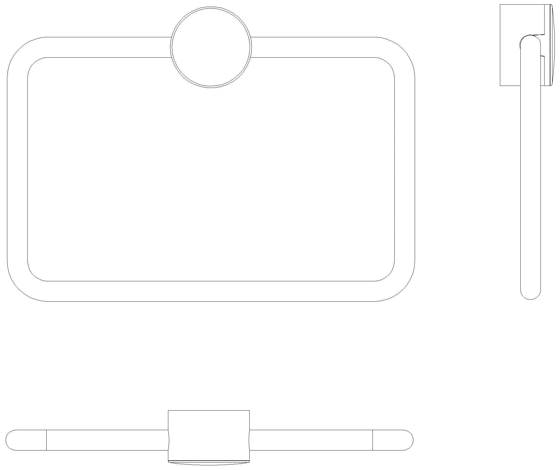 HEWI Handtuchring Sys 815, schwenkbar, Chrom, Klebebefestigung