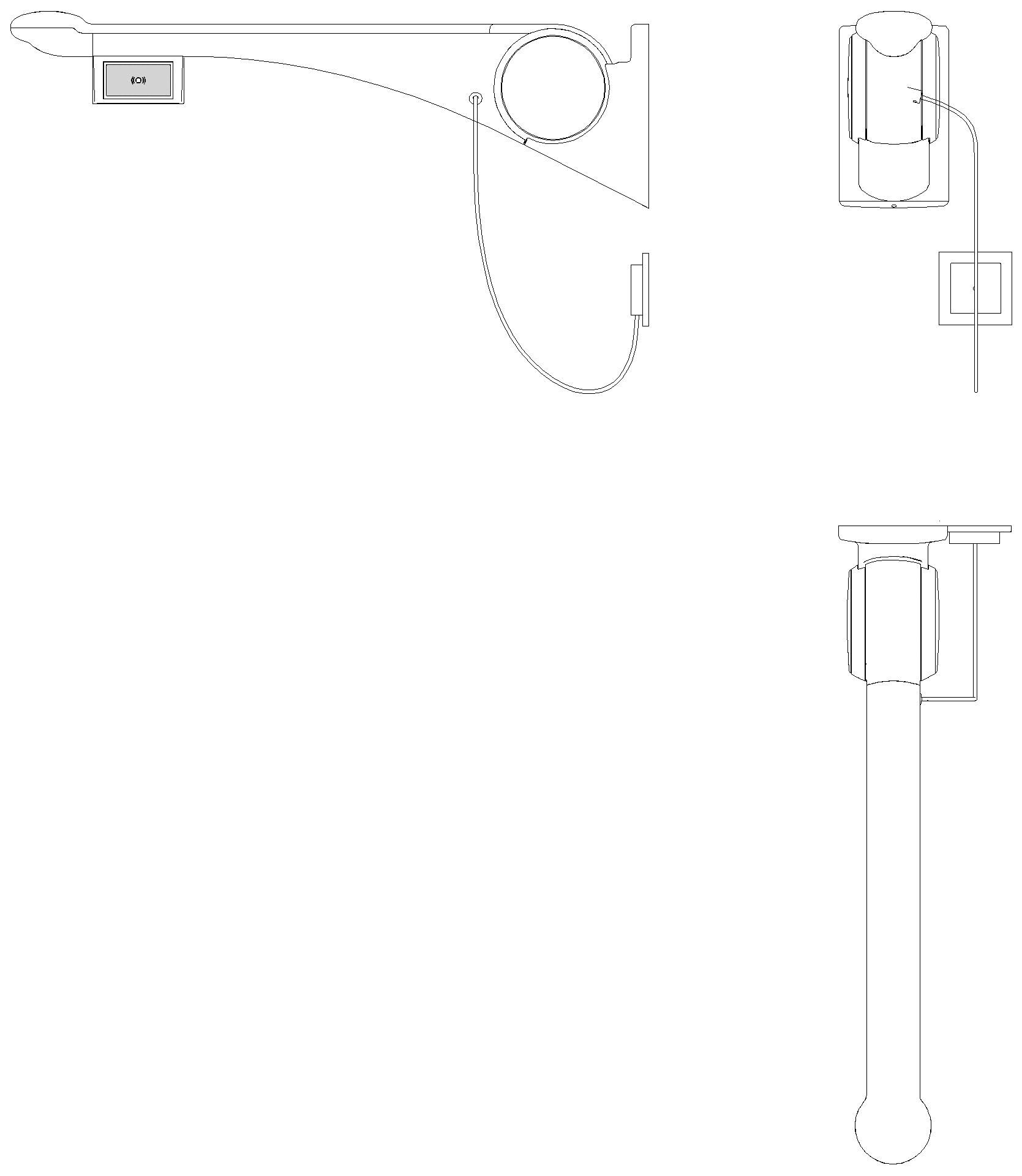 HEWI Stützklappgriff Premium,700 mm, re Funktaste(E-Ausf.) weiß hgl-atm